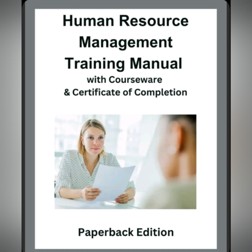 HUMAN Resources Management manual (Paperback) w Coourseware & Certification